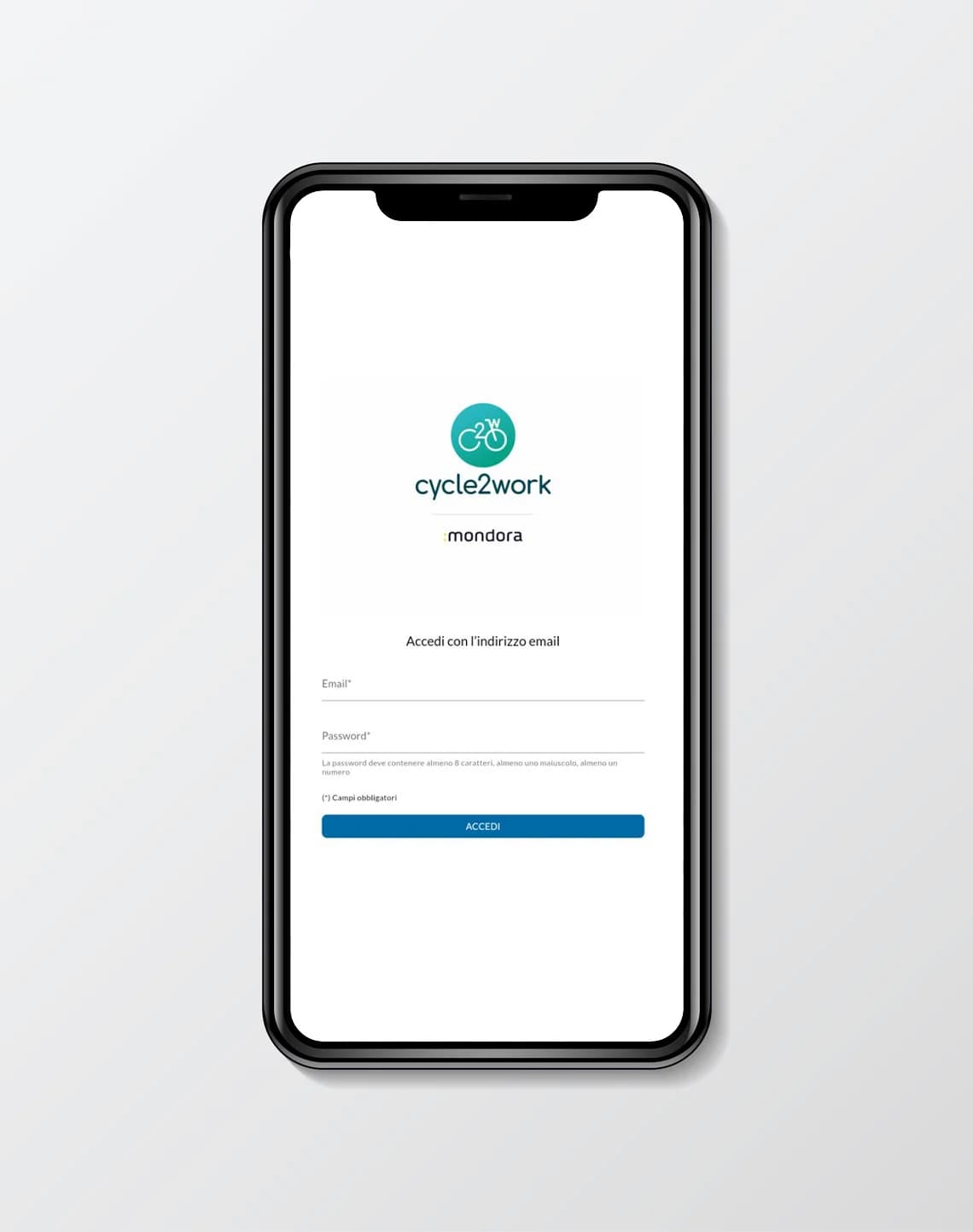 Schermata login