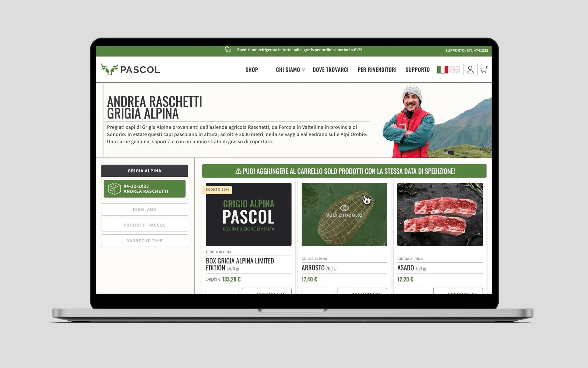 Shop customizzato